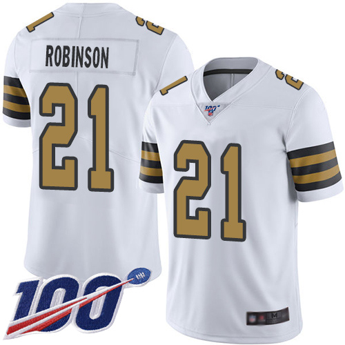 Men New Orleans Saints Limited White Patrick Robinson Jersey NFL Football #21 100th Season Rush Vapor Untouchable Jersey->new orleans saints->NFL Jersey